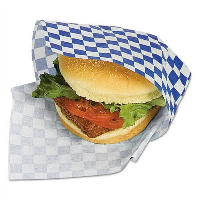 Grease-Resistant Paper Wraps and Liners, 12 x 12, Blue Check, 1,000/Box, 5 Boxes/Carton Grease-Resistant Paper Wraps and Liners, 12 x 12, Blue Check, 1,000/Box, 5 Boxes/Carton