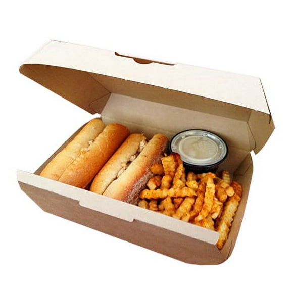 Bagcraft NAT-F608RAVF Eco-Flute 8 x 6" x 2.75" To-Go Container - 200 / CS"