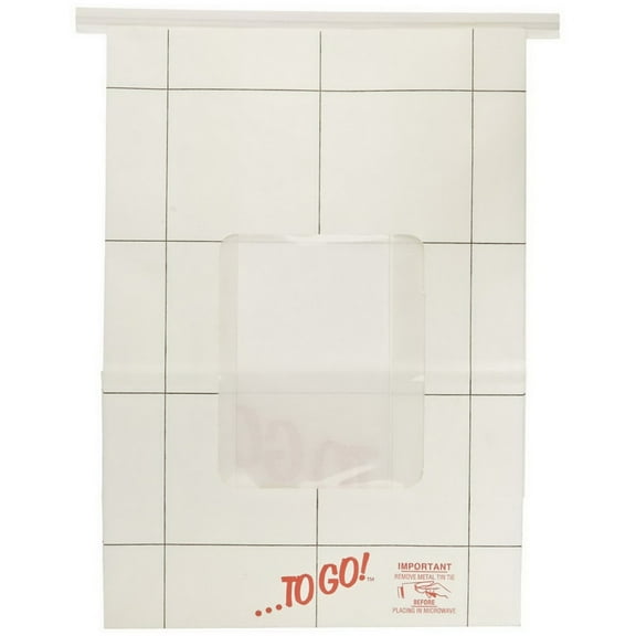 Bagcraft Papercon Classic To Go! X-large TO GO! Paper Window Deli Bag with Vents and Tin Ties White, 8.25" Length x 5.25" Width x 12" Depth | 250/Case