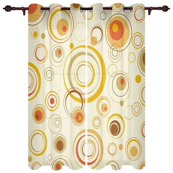 High Quality Home Curtains INS Geometric Gradient Living Room Bedroom Kitchen Hotel Decoration Translucent Window Curtains