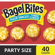 Bagel Bites Three Cheese Mini Pizza Bagel Frozen Snack and Appetizers, 40 Ct Box Jumbo