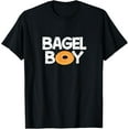 thumbnail image 1 of Bagel Boy Funny Donut Food Lover T-ShirtPure cotton short-sleeved shirts for both men and women, 1 of 6