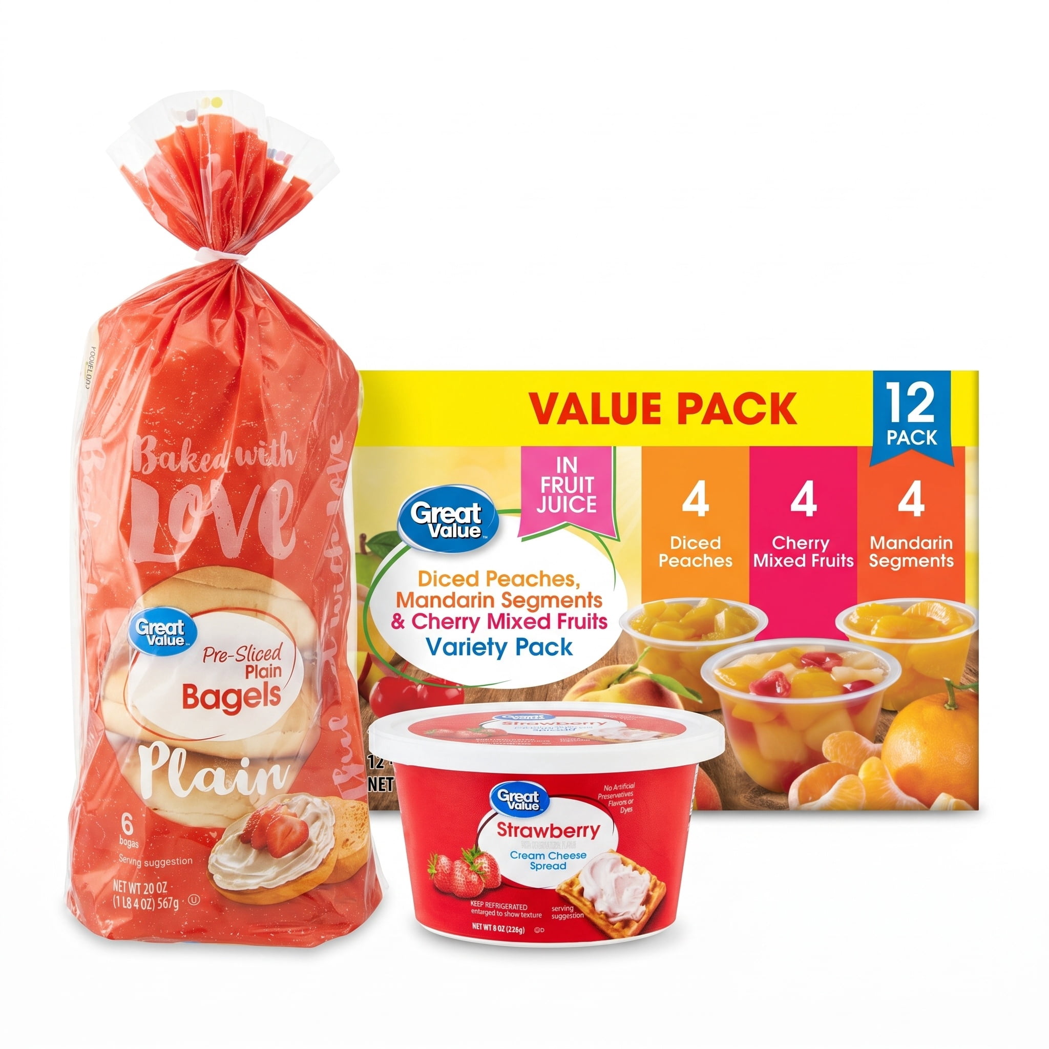 Bagel and Fruit Cup Meal Bundle
