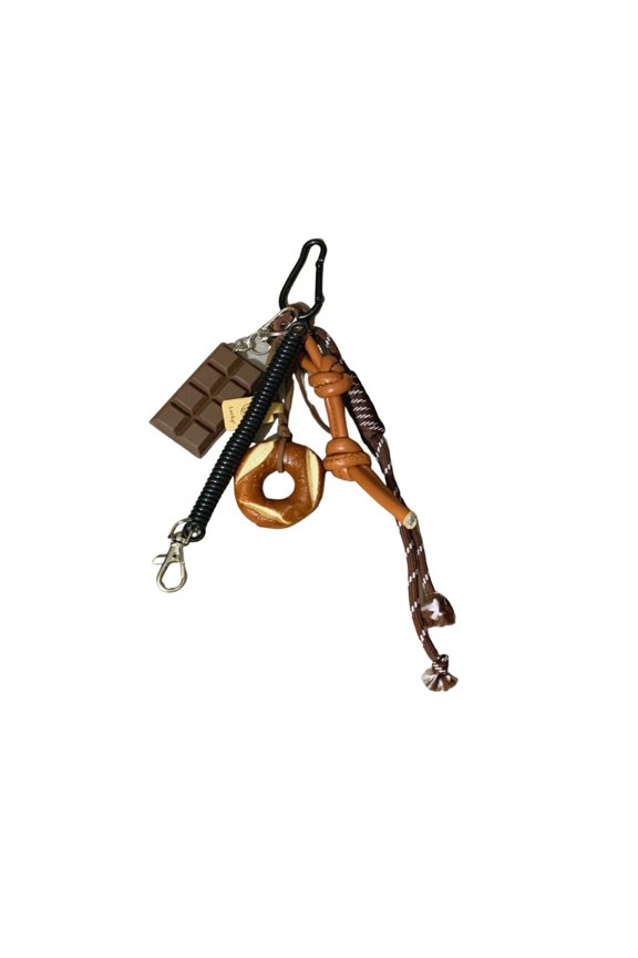 Bagel Chocolate Designs Key Holder Bag Charm Keyring Bag Pendant Decoration