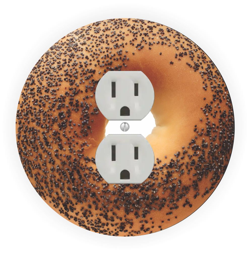 Bagel Design Round Light Switch Plate Cover Outlet Cover