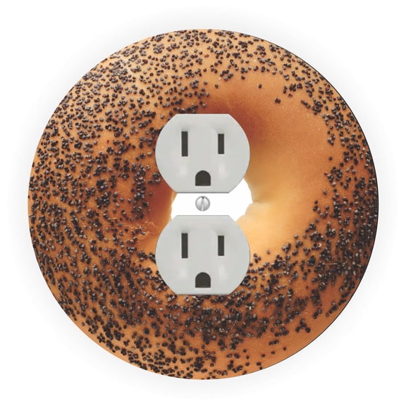 Bagel Design - Round Light Switch Plate Cover - Outlet Cover