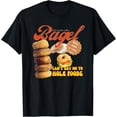 thumbnail image 1 of Bagel Lover Cool and Fun Design T-Shirt men and women can wear, black, white, gifts, 1 of 4
