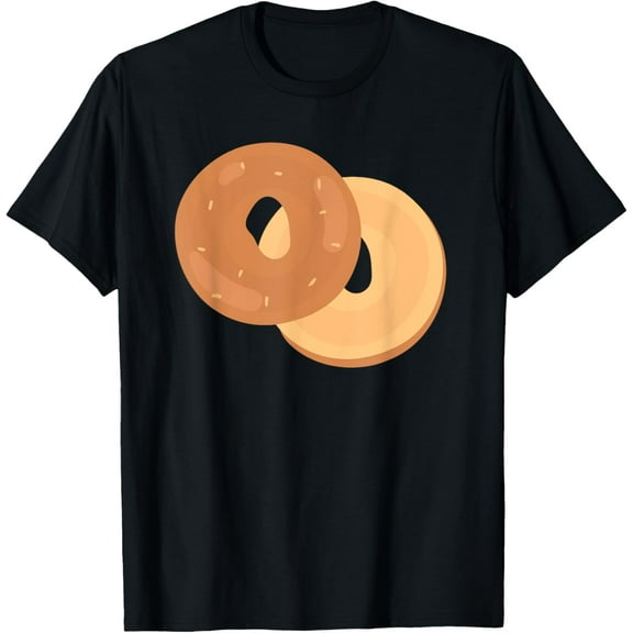 Bagel T-Shirt men and women can wear, black, white, gifts