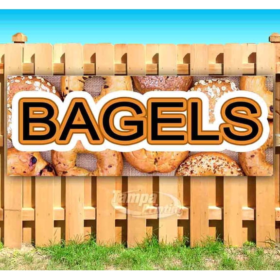 Bagels 13 oz Vinyl Banner With Metal Grommets