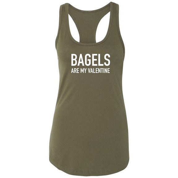 Bagels Are My Valentine Racerback Tank
