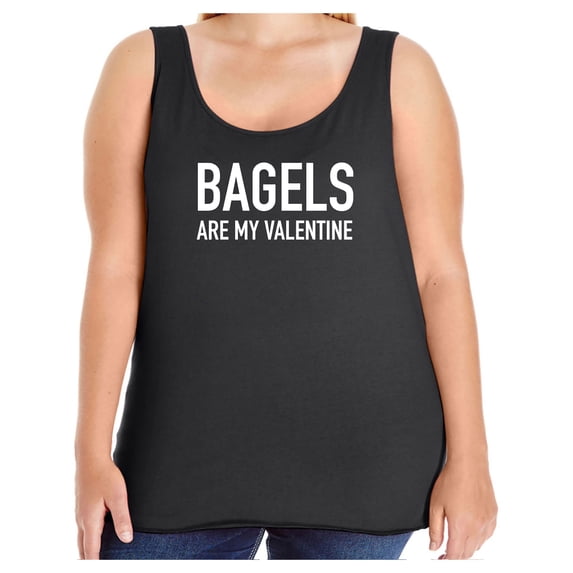 Bagels Are My Valentine Womens Tank Top