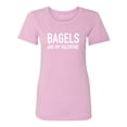thumbnail image 1 of Bagels Are My Valentine Womens crewneck tee, 1 of 3