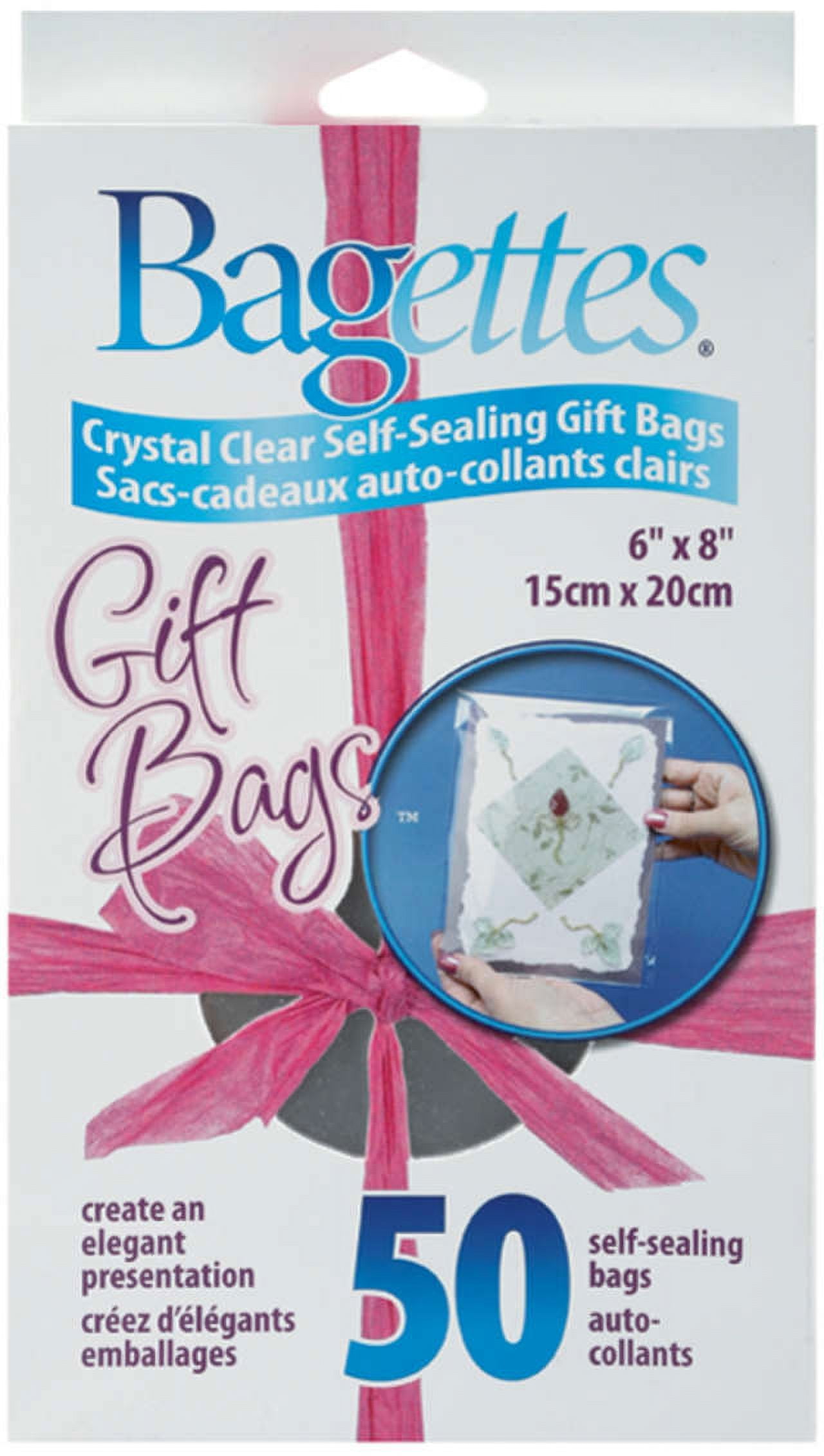 Bagettes SelfSealing Gift Bags 50/Pkg6"X8" Clear