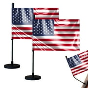 Bagetu American Car Hood Flag with Magnetic Base and Flexible Pole for Vehicle, Truck, or Boat