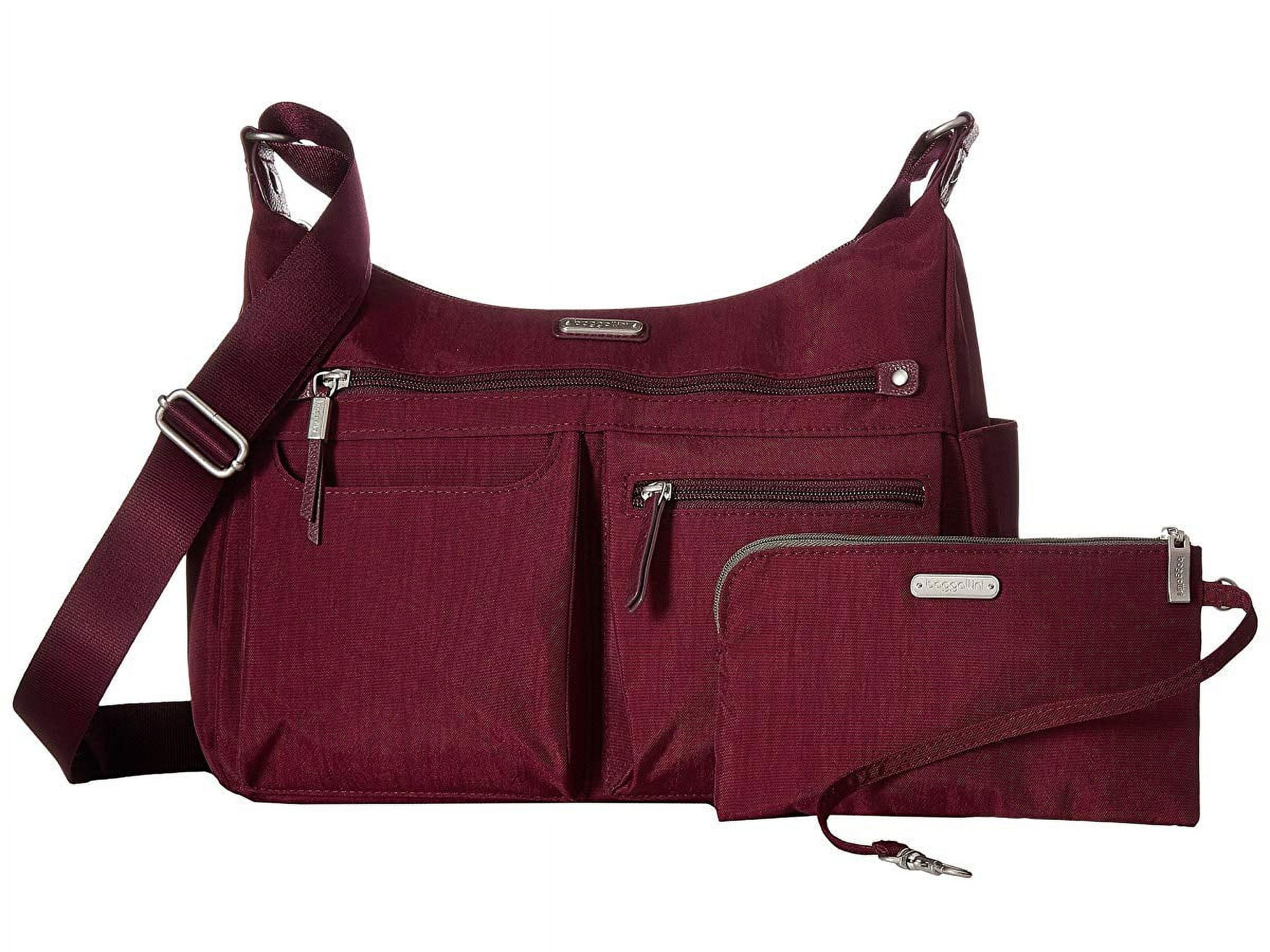 Baggallini New Classic Heritage Anywhere Large Hobo with RFID Phone Wristlet Eggplant Walmart