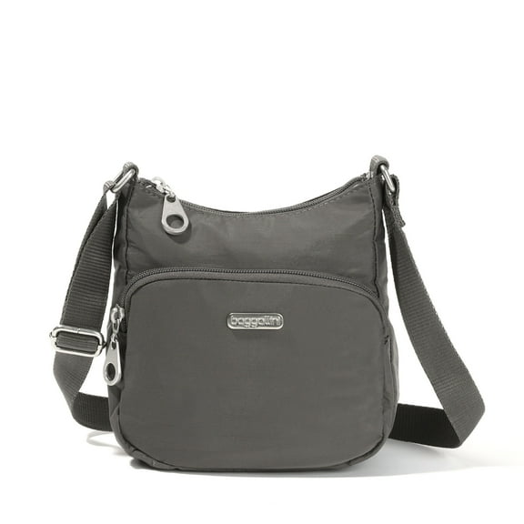 Baggallini Women's Joey Bagg, Cross Body Bag for Women, Casual Bags for Women, Sling Bag Crossbody, Multifunctional Pockets Bag - Graphite