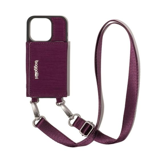 Baggallini Women's On The Go IPhone Card Case Crossbody Mulberry One Size