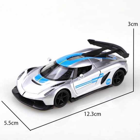 Bagged 1:36 Scale Racing Coupe Replica, Diecast Metal Realistic Mini Vehicle Model, Compact Pocket Scale Auto, Desktop Display Ornament & Hobby Collector Present