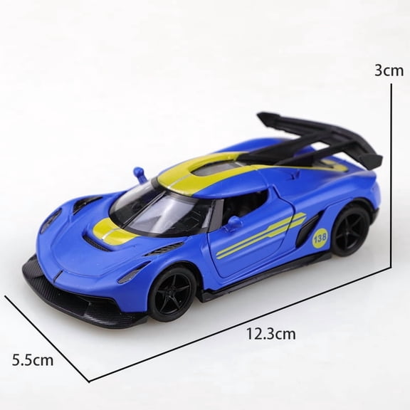 Bagged 1:36 Scale Racing Coupe Replica, Diecast Metal Realistic Mini Vehicle Model, Compact Pocket Scale Auto, Desktop Display Ornament & Hobby Collector Present