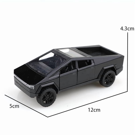 (Bagged) 1:36 scale Cybertruck pullback alloy car, children's alloy toy.