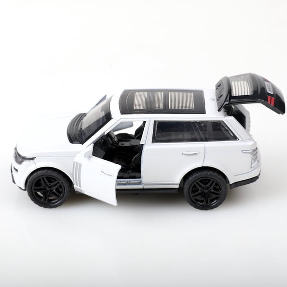 (Bagged) 1/36 scale replica Range Rover die-cast toy car model, three doors that can be opened, pullback function, boy's toy.