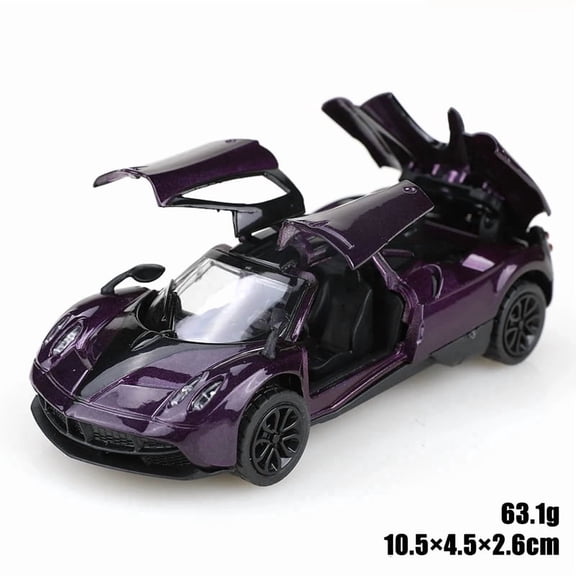 (Bagged) 1/43 Scale Gold Pullback Racing Car, Die-Cast Metal, Three Doors That Open. Exquisite Boy Toy, Mini Pocket Toy Car.