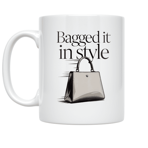 Bagged It in Style Handbag Design - Fashion Bag Lovers - 11 oz Ceramic Coffee Mug
