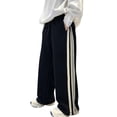 thumbnail image 1 of Baggy Boys Sweatpants Straight Leg Elastic Waist Thick Sweat Pants Athletic Joggers with Drawstring Loose Fit Fall Winter Warm Jogger Pants For Kids Black 13-14 Years, 1 of 4