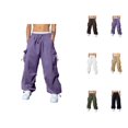 thumbnail image 1 of Baggy Cargo Pants Men 2026 Casual Drawstring Elastic Waist Loose Fit Parachute Pants Harem Joggers with Pockets Streetwear, 1 of 9