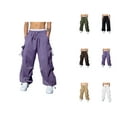 thumbnail image 1 of Baggy Cargo Pants Men 2026 Casual Drawstring Elastic Waist Loose Fit Parachute Pants with Pockets Harem Joggers Streetwear, 1 of 9