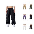 thumbnail image 1 of Baggy Cargo Pants Men 2026 Fashion Drawstring Elastic Waist Loose Fit Parachute Pants Harem Joggers with Pockets Streetwear, 1 of 9