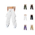 thumbnail image 1 of Baggy Cargo Pants Men 2026 Trendy Elastic Waist Drawstring Loose Fit Parachute Pants Harem Joggers with Pockets Streetwear, 1 of 7