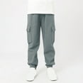 thumbnail image 1 of Baggy Cargo Pants for Teens Boys Solid Color Casual Baggy Cargo Pants Elastic Waist Parachute Pants with Side Pockets Pull on Trousers Joggers Youth Outdoor Hiking Pants My Orders Dark Gray 9 Years, 1 of 6