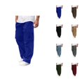 thumbnail image 1 of Baggy Cargo Pants for Men 2025 Solid Color Drawstring Elastic Waist Loose Fit Casual Pants with Pockets Trousers, 1 of 1