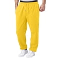 thumbnail image 1 of Baggy Cargo Sweatpants For Men Straight Wide Leg Open Bottom Drawstring Elastic Waist Workout Athletic Joggers Sweat Pants 3XL, 1 of 7