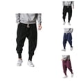 thumbnail image 1 of Sweatpants for Men 2025 Cotton Linen Drop Crotch Wide Leg Baggy Harem Pants Mens Casual Pants Trousers, 1 of 8