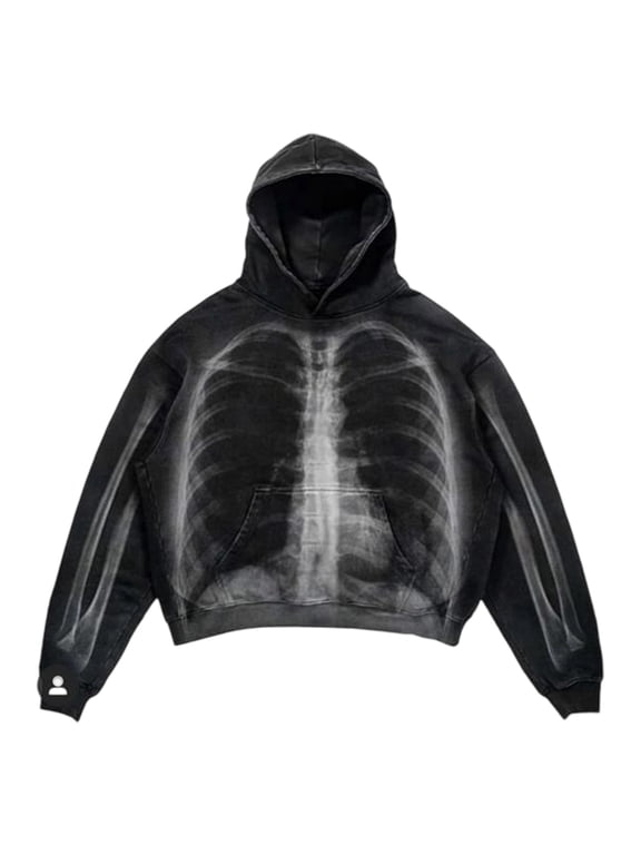 Baggy Hoodie Men's Flame Skeleton Hoodie Slim Fit Pullover Sweatshirt Casual Outdoor Sports Comfortable Lightweight Hooded Jacket OTHER L