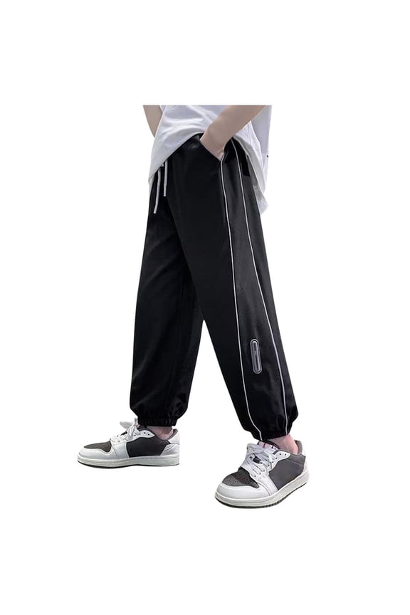 Baggy Jeans Boys 12-14 Joggers for Kidsfashion Boy's Summer Ice Silk Loose Thin Pants Elastic Summer Thin Sports Pants Mosquito Proof Pants Outerwear Pants