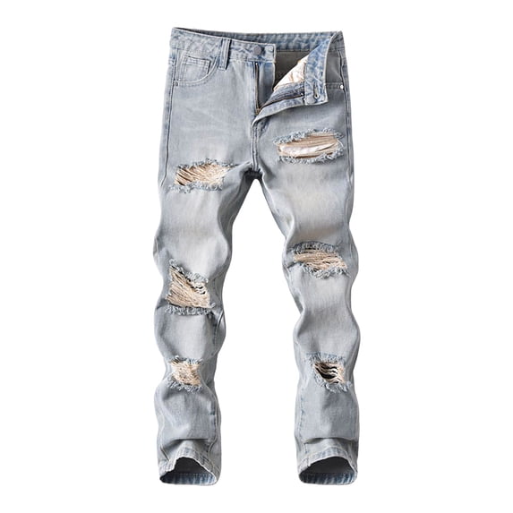 Baggy Jeans Kids Ripped Baggy Jeans for Teen Boys Youth Wide Leg Cargo Denim Pants Kids Oversized Husky Jeans Streetwear Preppy Clothes with Pockets