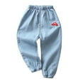 thumbnail image 1 of Baggy Jeans for Boys 16-18 Elastic Waist Pull on Casual Demin Pants Regular Fit Plain Long Trousers Streetwear Back To School Clothes for Boys 10-12, 1 of 2