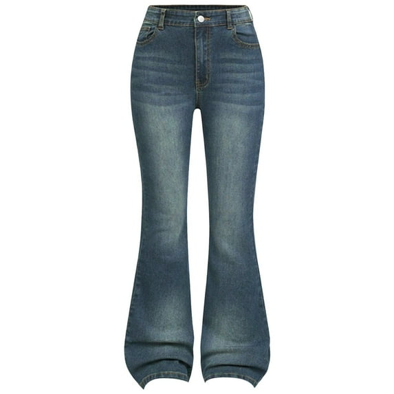 Baggy Jeans for Girls Elastic Girls Jeans Y2K Elastic Waist Wide Leg Baggy Loose Denim Pants Kids Trousers Streetwear Washed