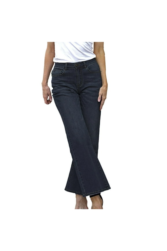 Baggy Jeans for Women Straight Wide Leg Jeans Pants High Waisted Button Pockets Denim Trousers Casual Versatile Jeans