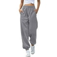 thumbnail image 1 of Baggy Jogger Sweatpants Women - Winter Travel Warm Soft Fleece Elastic High Waisted Sweatpants Workout Active Joggers Pants, 1 of 7