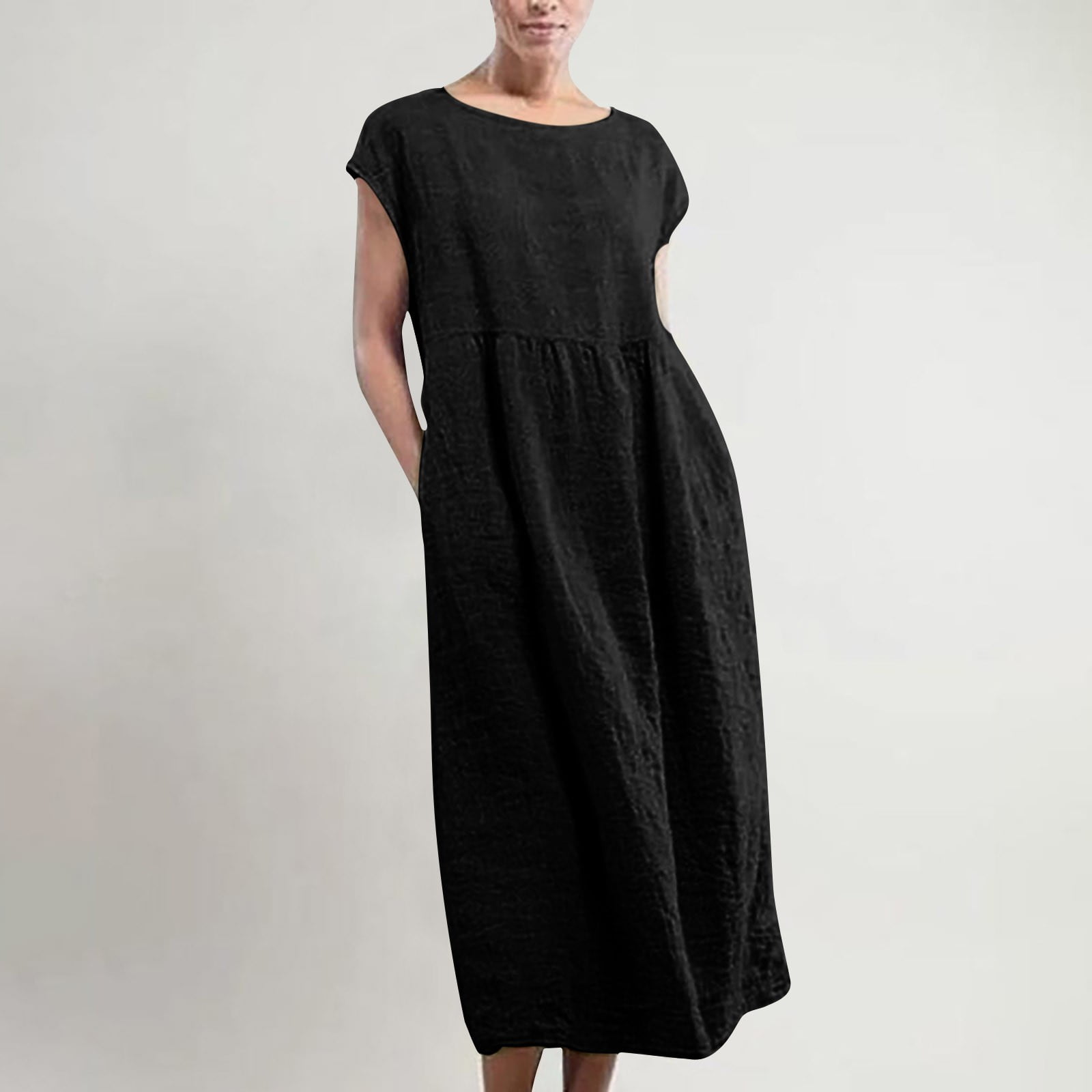 Baggy Kaftan Long Dress for Women Plus Size Linen Dresses Summer Casual ...