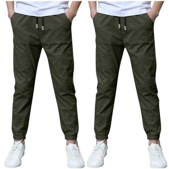 Baggy Pants for Kids Toddler Boys Pantsboys' Solid Color Cotton 2Pc Pants Casual Pants Loose Pants Casual Outerwear Pants Sweatpants