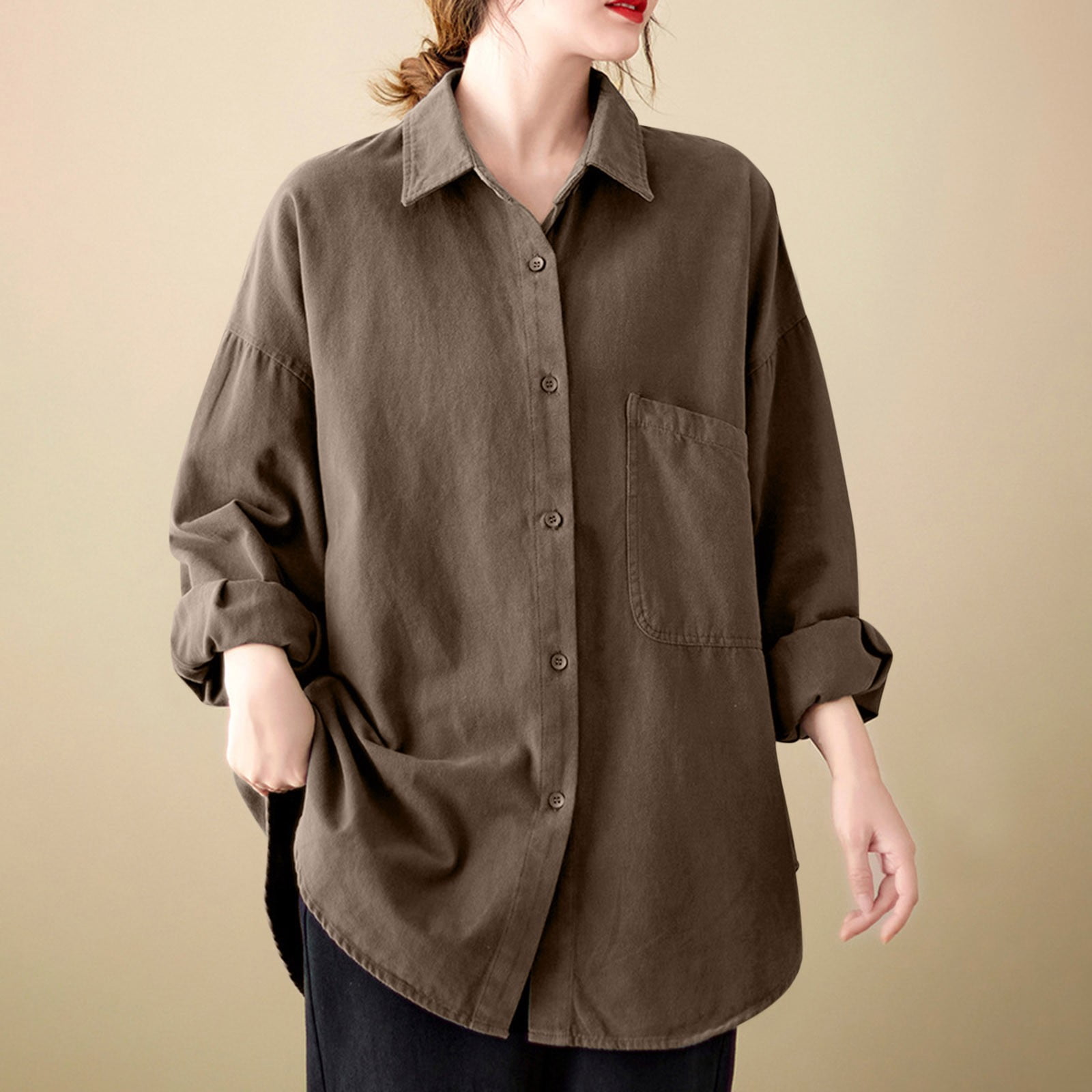 baggy button down shirt