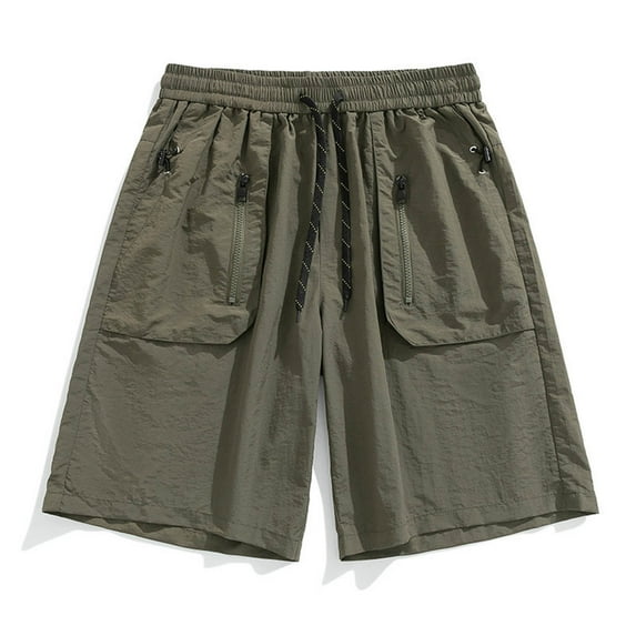 Baggy Shorts for Men Mens Gym Clothing Men Fishing Shorts Mens Shorts Elastic Big Mens Shorts Mesh Basketball Shorts Mens Shorts On Sale, Army Green, 4XL
