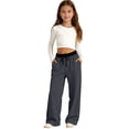 thumbnail image 1 of Baggy Sweatpants Boys Wide Leg Sweat Pants Fleece Athletic Workout Kids Clothes Boy Joggers with Pocket and Drawstring Bottom, 1 of 7