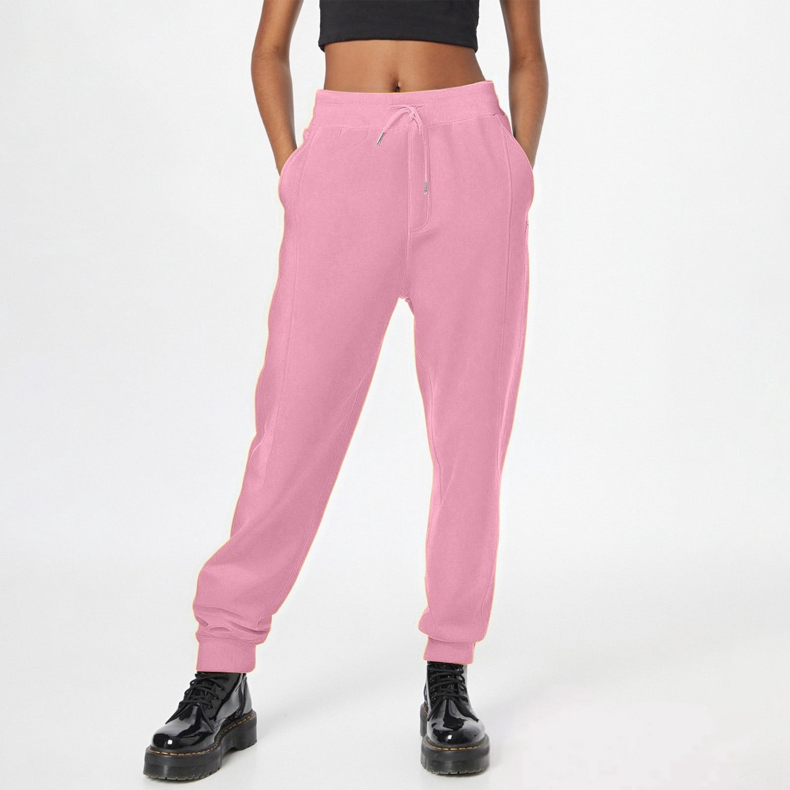 Baggy Sweatpants Women Straight Fashion Elastic Waist Joggers