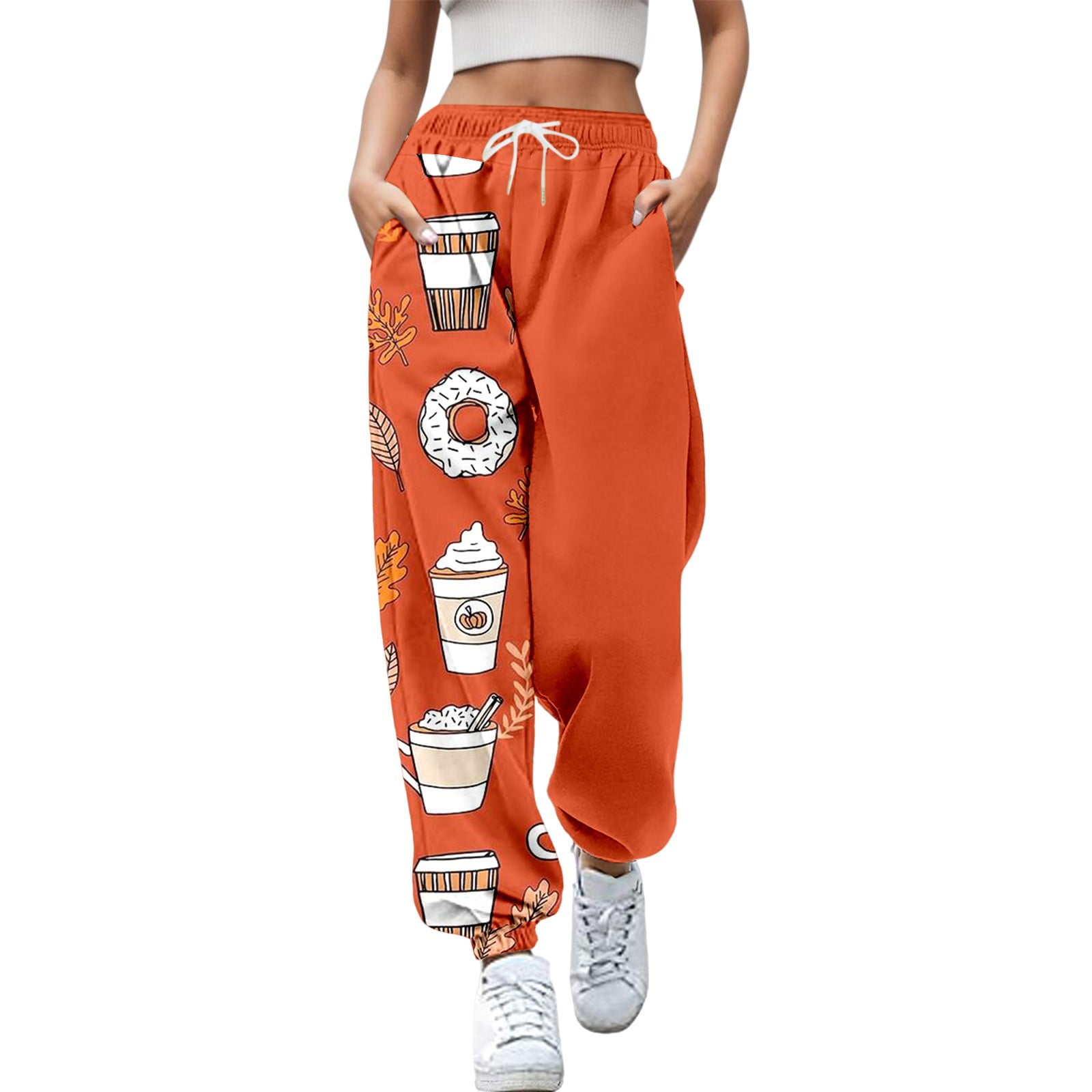 Baggy Sweatpants For Womens Halloween Drawstring High Waisted Palazzo
